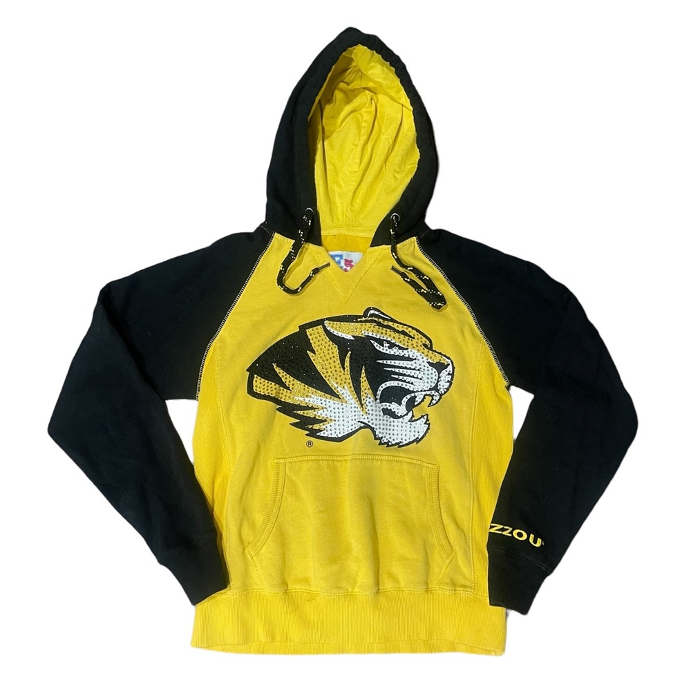 Mizzou Hoodie Sweatshirt with Rhinestones